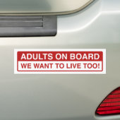Volwassenen aan boord bumpersticker (Op auto)