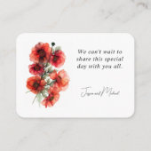 Volwassenen Alleen Bruiloft Scarlet Petal Serenade Informatiekaartje (Achterkant)