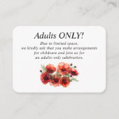 Volwassenen Alleen Bruiloft Scarlet Petal Serenade Informatiekaartje (Voorkant)