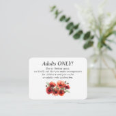 Volwassenen Alleen Bruiloft Scarlet Petal Serenade Informatiekaartje (Staand voorkant)