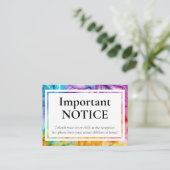 Volwassenen ALLEEN etherische bloei Informatiekaartje (Staand voorkant)