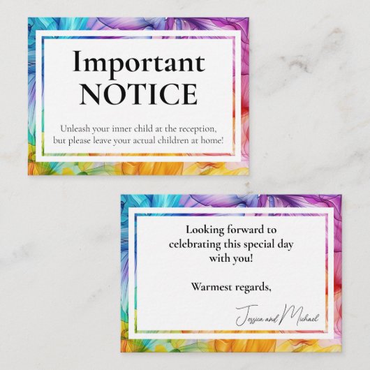 Volwassenen ALLEEN etherische bloei Informatiekaartje (Voorkant / Achterkant)