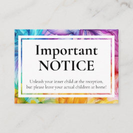 Volwassenen ALLEEN etherische bloei Informatiekaartje