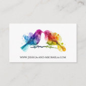 Volwassenen Alleen LGBTQ+ Rainbow Lovebirds Informatiekaartje (Achterkant)