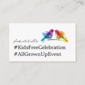 Volwassenen Alleen LGBTQ+ Rainbow Lovebirds Informatiekaartje (Voorkant)