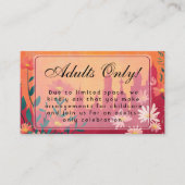 Volwassenen Alleen Zonsondergang Serenade Trouwen Informatiekaartje (Voorkant)