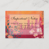 Volwassenen Alleen Zonsondergang Serenade Trouwen Informatiekaartje (Voorkant)