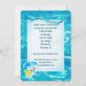 Volwassenen Alleen Zwembad Party Kaart (Achterkant)