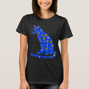 Volwassenen Blauwe Lelijke Blauwe Kat Kitten Katte T-shirt