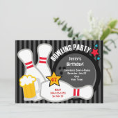 Volwassenen Bowling Kaart (Staand voorkant)