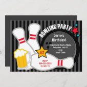 Volwassenen Bowling Kaart (Voorkant / Achterkant)