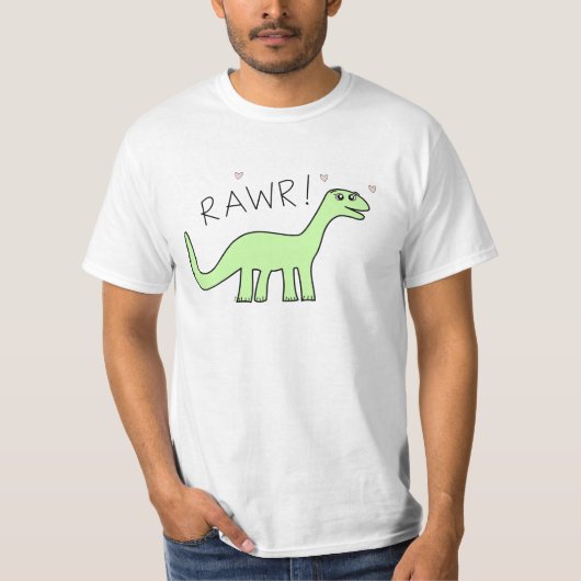 Volwassenen Bronto Rawr Shirten T-shirt (Voorkant)