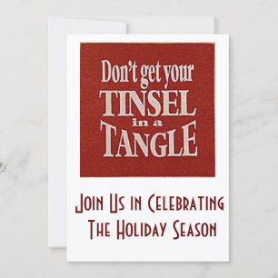 VOLWASSENEN CHRISTMAS PARTY INVITATION= HUMOR EN K KAART