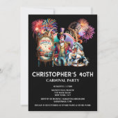 Volwassenen circus carnaval thema ringmaster carro kaart (Voorkant)