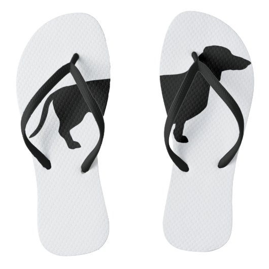 Volwassenen, Dachshund Slim Straps Teenslippers (Voetbed)