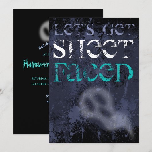 Volwassenen Drink uitnodiging van Ghodure Hallowee (Voorkant / Achterkant)