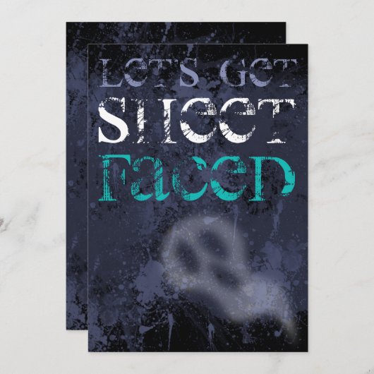 Volwassenen Drink uitnodiging van Ghodure Hallowee (Voorkant / Achterkant)