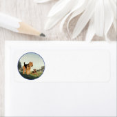 Volwassenen en pop-up etiket (Insitu)