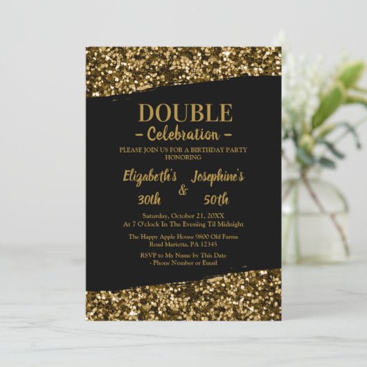 Volwassenen Gewricht   Dubbel Verjaardagsfeest | Z Kaart (Staand voorkant)