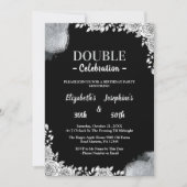 Volwassenen gezamenlijke dubbele verjaardag partij kaart (Voorkant)