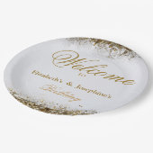 Volwassenen gezamenlijke dubbele verjaardag partij papieren bordje (Gekanteld)