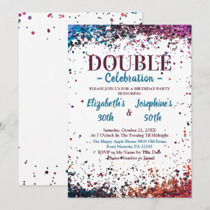 Volwassenen Gezamenlijke Dubbele Verjaardagsfeest  Kaart