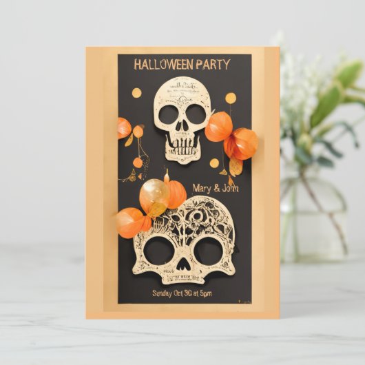 Volwassenen  Gothische Uitnodiging van de Partij v (Staand voorkant)