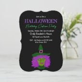 Volwassenen Halloween Birthday Party Kaart (Staand voorkant)