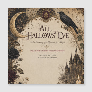 Volwassenen Halloween-feest Raven, antieke sleutel