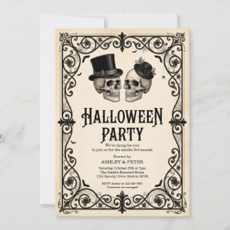 Volwassenen Halloween-feest Vintage Gotische Sched Kaart