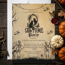 Volwassenen Halloween-feest Vintage Gotische Skele