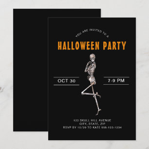 Volwassenen Halloween Feestkostuum Skelet Zwart Kaart