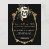 Volwassenen Halloween Gothic Skull Uitnodiging (Voorkant)