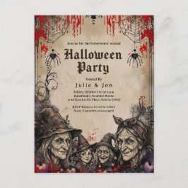 Volwassenen Halloween Gotische Jaarlijkse Feest An Uitnodiging Briefkaart