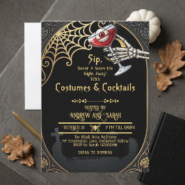 Volwassenen Halloween-kostuums & Cocktails Art Nou Kaart