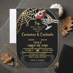 Volwassenen Halloween-kostuums & Cocktails Art Nou Kaart