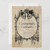 Volwassenen Halloween Party  Gothic Skull Kaart (Voorkant)