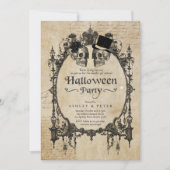 Volwassenen Halloween Party  Gothic Skull Kaart (Voorkant)