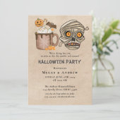 Volwassenen Halloween Party  Gothic Skull Kaart (Staand voorkant)