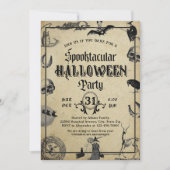 Volwassenen Halloween Party  Gothic Skull Kaart (Voorkant)