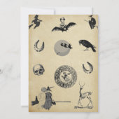 Volwassenen Halloween Party  Gothic Skull Kaart (Achterkant)