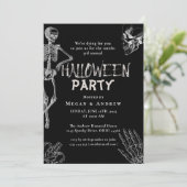 Volwassenen Halloween Party  Gothic Skull Kaart (Staand voorkant)