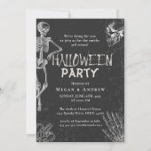 Volwassenen Halloween Party  Gothic Skull Kaart (Voorkant)