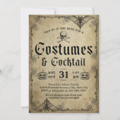 Volwassenen Halloween Party Gothic Skull Kaart (Voorkant)