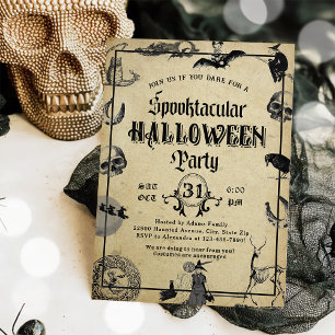 Volwassenen Halloween Party  Gothic Skull Kaart