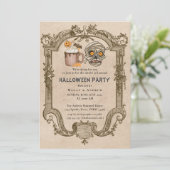 Volwassenen Halloween Party  Gothic Skull Kaart (Staand voorkant)