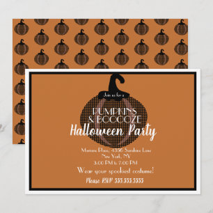 Volwassenen Halloween Pompoen Vintage Feest Kaart