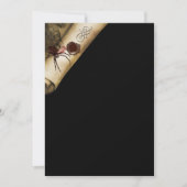 Volwassenen Halloween spider scroll Kaart (Voorkant)