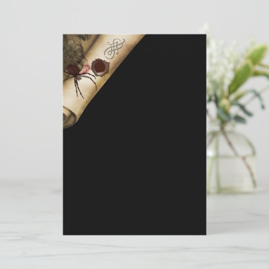 Volwassenen Halloween spider scroll Kaart (Staand voorkant)