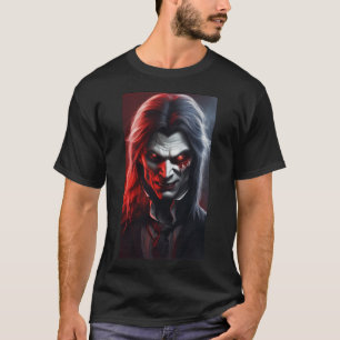 Volwassenen Halloween vampier ondode humanoïde eng T-shirt